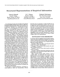 Structured Representations of  Empirical Information