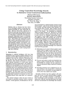 Using  Controlled Knowledge  Search to  Retrieve Cross-Contextual