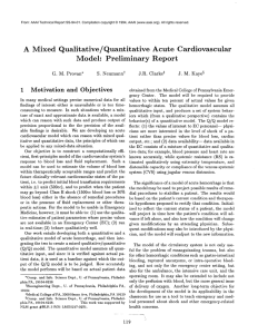 A  Mixed  Qualitative/Quantitative Acute  Cardiovascular Model:  Preliminary Report
