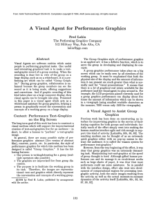 Agent  for  Performance A  Visual Graphics
