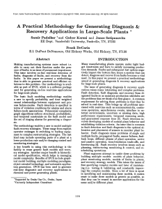 A  Practical Methodology for  Generating Diagnosis