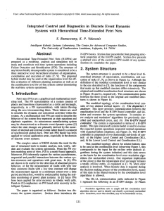 Integrated  Control  and Diagnostics  in  Discrete ... Systems with  Hierarchical  Time-Extended Petri  Nets