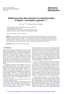 Astronomy Astrophysics Milliarcsec-scale radio structure of a matched sample