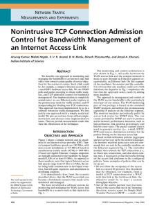 Nonintrusive TCP Connection Admission Control for Bandwidth Management of A