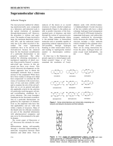 Supramolecular chirons RESEARCH NEWS Ashwini Nangia