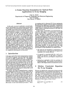 A Scalar  Function  formulation  for  Optical ... Applications to  X-ray  Imaging