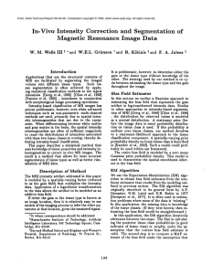 Correction and  Segmentation  of In-Vivo Intensity Magnetic