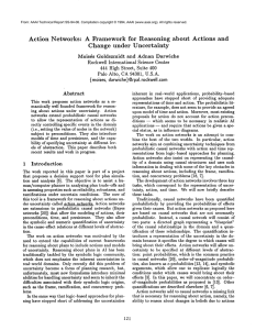 Action  Networks:  A  Framework for  Reasoning ... Change  under  Uncertainty