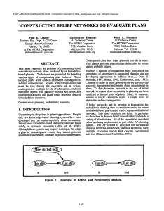 CONSTRUCTING  BELIEF  NETWORKS TO  EVALUATE  PLANS