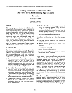 Utility  Functions and Heuristics  for Abstract