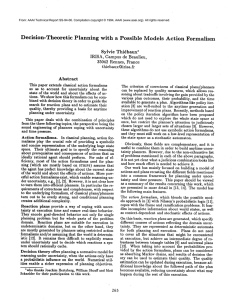 Decision-Theoretic Planning with  a  Possible Models  Action