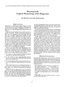 Hyperproof: Logical Reasoning with  Diagrams