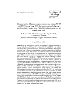 Characterization of human symptomatic rotavirus isolates MP409