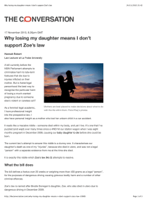 Why losing my daughter means I don’t support Zoe’s law