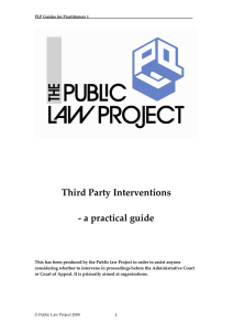 Third Party Interventions - a practical guide