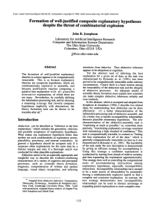 Formation of  well-justified composite  explanatory  hypotheses