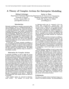 A  Theory  of  Complex  Actions Modelling