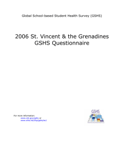 2006 St. Vincent &amp; the Grenadines GSHS Questionnaire