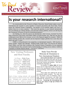 Is your research international?