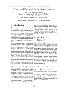 A Concel:)tual  Framework For  Describing  Enterprises.