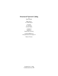 Structured Network Coding