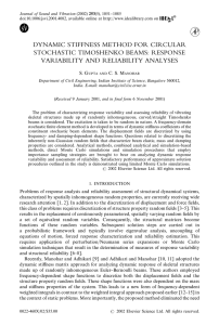 DYNAMIC STIFFNESS METHOD FOR CIRCULAR STOCHASTIC TIMOSHENKO BEAMS: RESPONSE