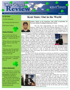 Kent State: Out in the World March 2013 In This Issue: