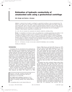 Estimation of hydraulic conductivity of unsaturated soils using a geotechnical centrifuge