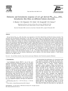 Dielectric and ferroelectric response of sol–gel derived Pb La TiO
