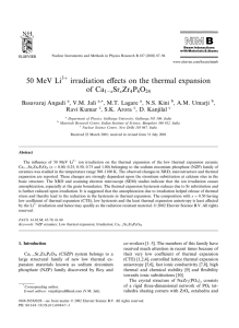 50 MeV Li irradiation eﬀects on the thermal expansion of Ca Sr