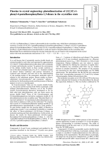 E ﬂuorophenylbuta-1,3-dienes in the crystalline state phenyl-4-penta