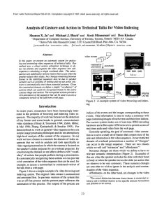 Analysis  of  Gesture and Action in  Technical... Shanon X. Ju* and Michael J.  Blackt  and Scott...