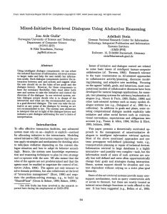 Mixed-Initiative Retrieval Dialogues Using  Abductive  Reasoning