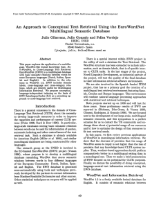 An  Approach  to  Conceptual Text  Retrieval Multilingual