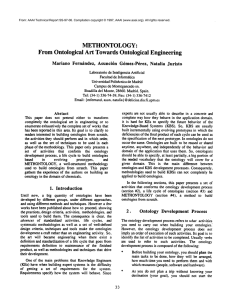 METHONTOLOGY: From Ontological  Art Towards Ontological  Engineering