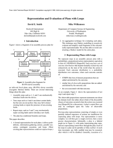 Representation and Evaluation of Plans with Loops Mike Williamson David E. Smith