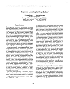 Bayesian  Learning  in  Negotiation
