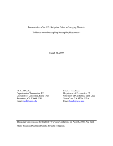 Transmission of the U.S. Subprime Crisis to Emerging Markets: