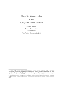 Illiquidity Commonality across Equity and Credit Markets Miriam Marra