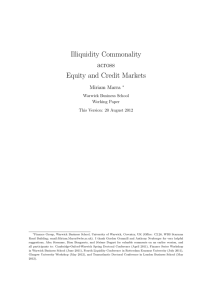 Illiquidity Commonality across Equity and Credit Markets Miriam Marra
