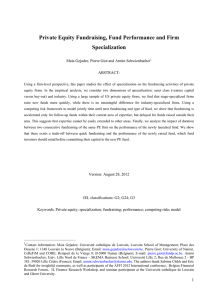 Private Equity Fundraising, Fund Performance and Firm Specialization