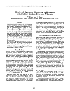 Distributed Equipment  Monitoring and  Diagnosis with  Multiply  Sectioned