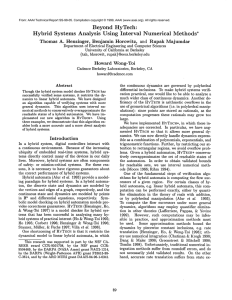 Beyond  HyTech: Hybrid  Systems  Analysis Using  Interval