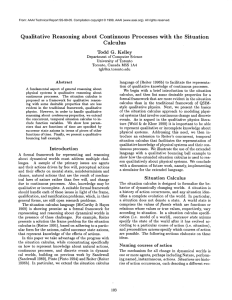 Qualitative Reasoning about  Continuous Processes