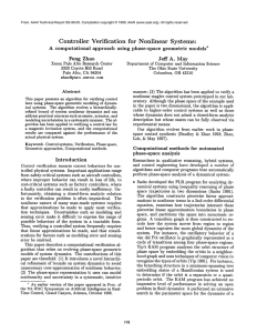 Controller  Verification for  Nonlinear  Systems: