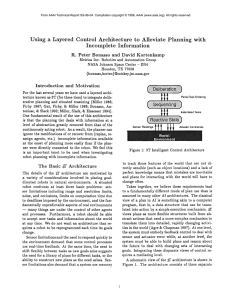 Using  a  Layered  Control Architecture  to ... Incomplete  Information