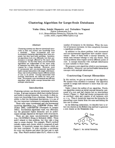 Clustering Algorithm  for  Large-Scale Databases