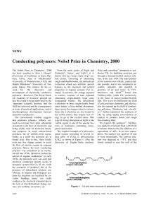 Conducting polymers: Nobel Prize in Chemistry, 2000  NEWS