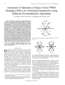 Extension of Operation of Space Vector PWM Different Overmodulation Algorithms