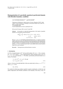 Homogenization of a parabolic equation in perforated domain A K NANDAKUMARAN